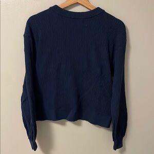 Lululemon Reversible Navy Ribbed Sweater
